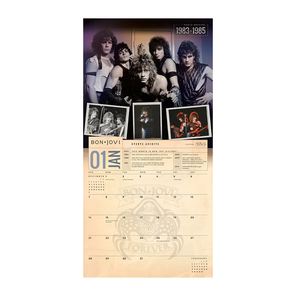 Bon Jovi 40th Anniversary 2024 Calendar - Image 3
